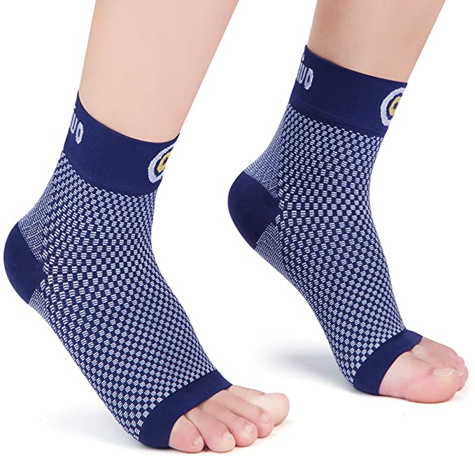 CAMBIVO Plantar Fasciitis Compression Socks for Women and Men, 2 Pair Ankle  Brac