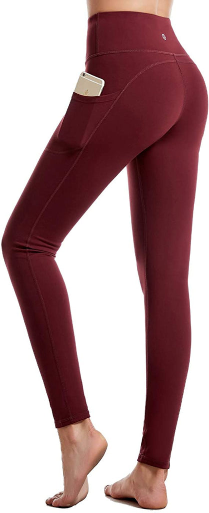 Buy COOLOMG Women's Compression Leggings High Waist Yoga Pants Printed  Running Tights Full-Length+3/4 Capris with Waistband Pockets 20+  Colors/Patterned Online at desertcartINDIA